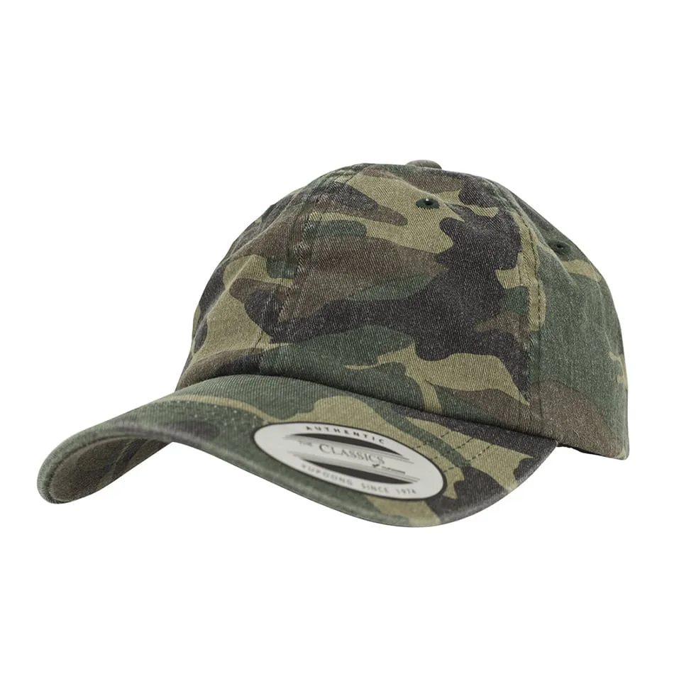 Low Profile Camo Washed Dad Cap