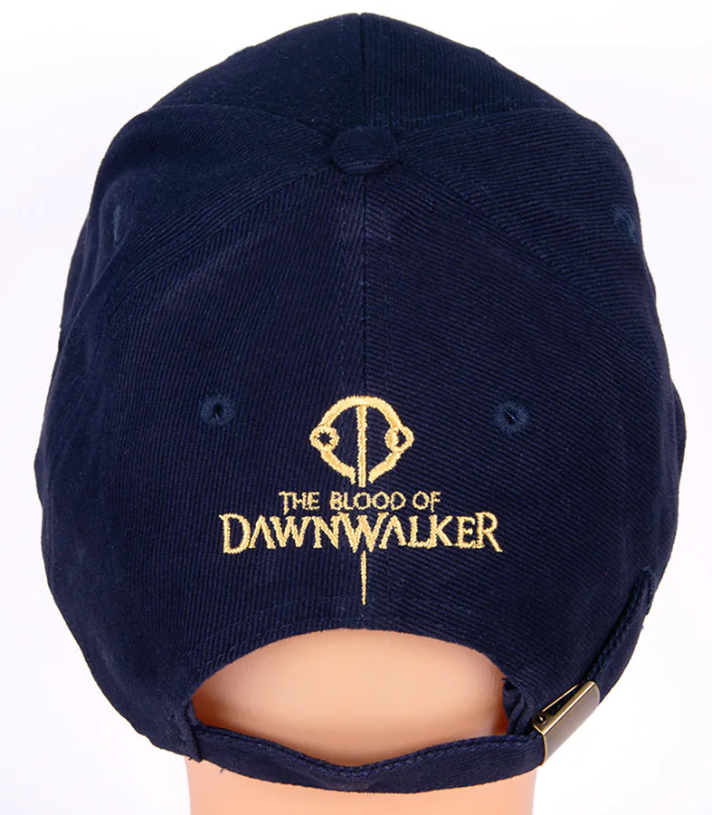 Embroidered baseball cap promoting the game The Blood of Dawnwalker