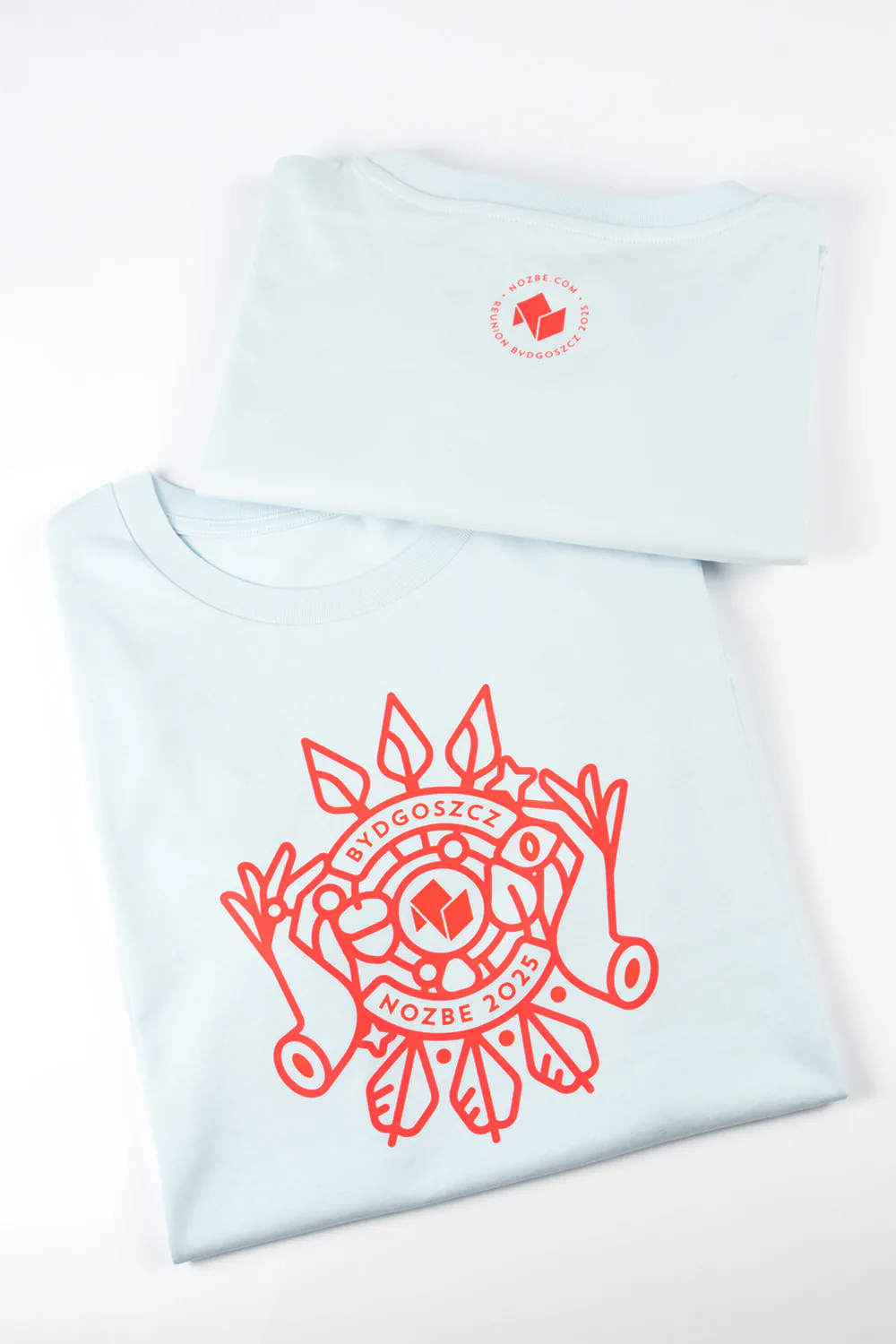 Stanley/Stella T-shirts with screen printing on the neck and chest