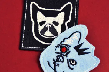 dog embroidered patches – Embroidery – RAVEN