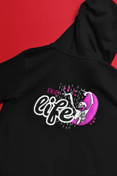 Enjoy Life embroidered hoodie – Embroidery – RAVEN
