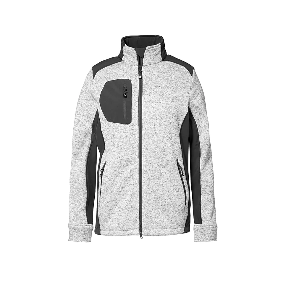 Strickfleece Damenjacke mit Brusttasche
