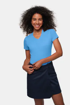 HAKRO Damen V-Shirt MIKRALINAR® — 71