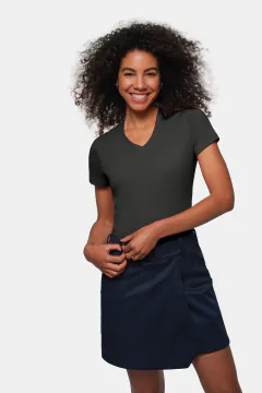 HAKRO Damen V-Shirt MIKRALINAR® — 86