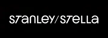 Logo marki Stanley/Stella na czarnym tle.