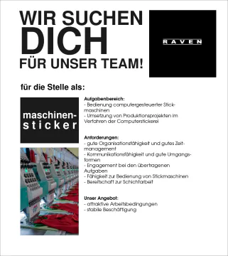 Stellenangebot bei RAVEN.