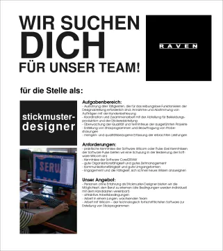 Stellenangebot für einen Designer.