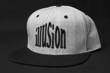 Illusion-3D-Stickerei graue Cap – 3D Bestickung – RAVEN