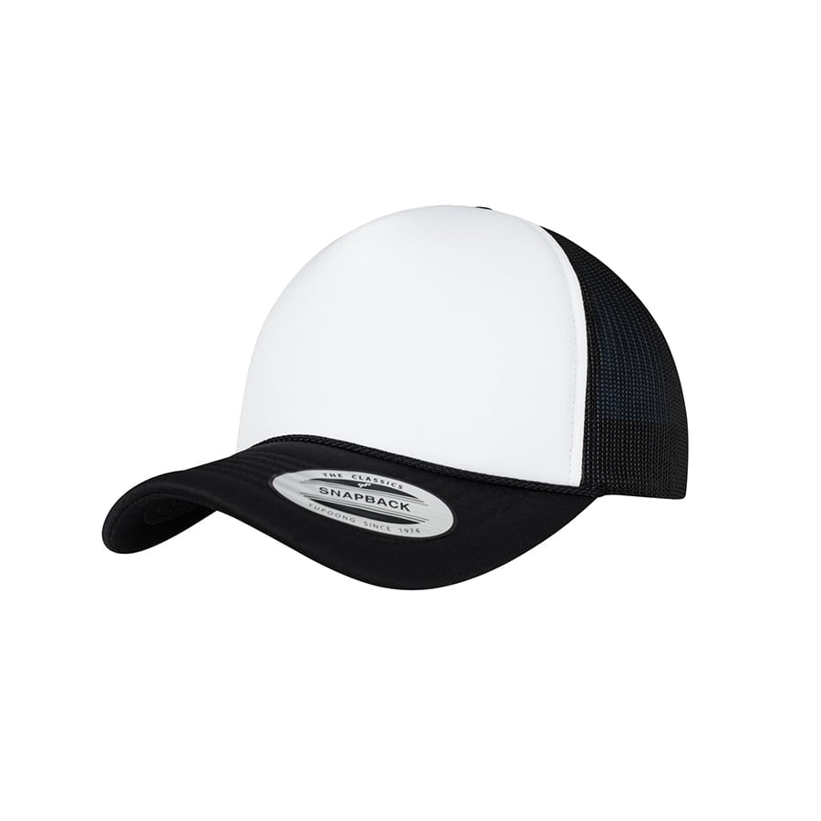 biało-czarna czapka trucker 6005FC Flexfit