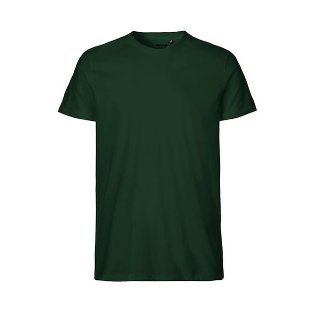 Bottle Green - Męski T-Shirt w serek Fairtrade