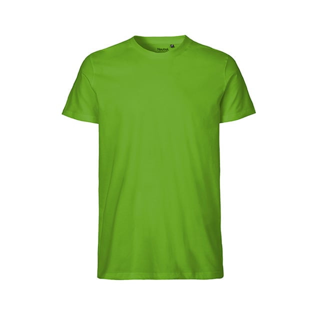 Lime - Męski T-Shirt w serek Fairtrade