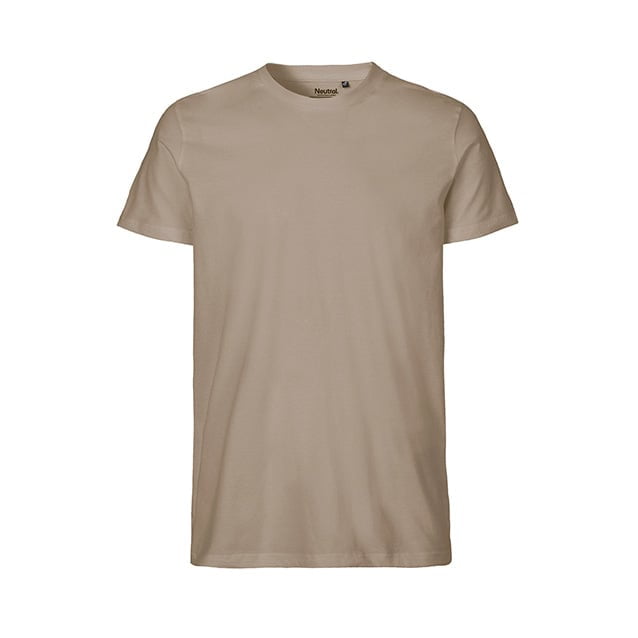 Sand - Męski T-Shirt w serek Fairtrade