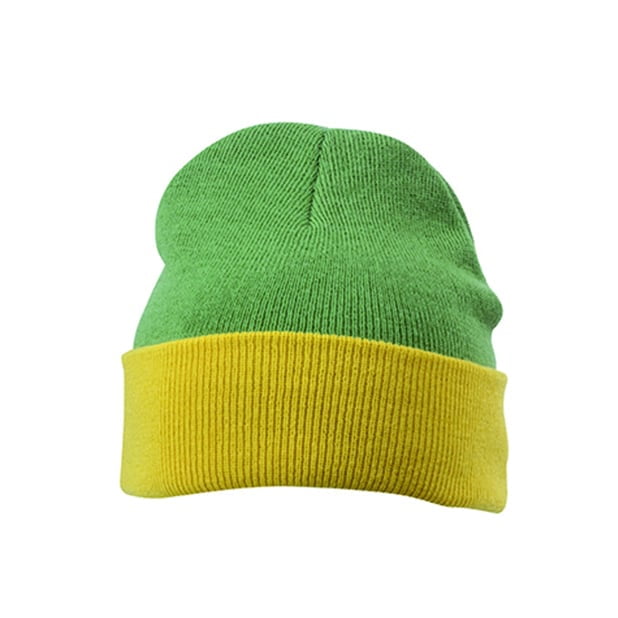 Olive/Gold Yellow - Czapka zimowa Knitted