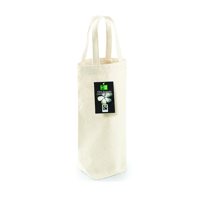 Natural - Fairtrade Cotton Bottle Bag