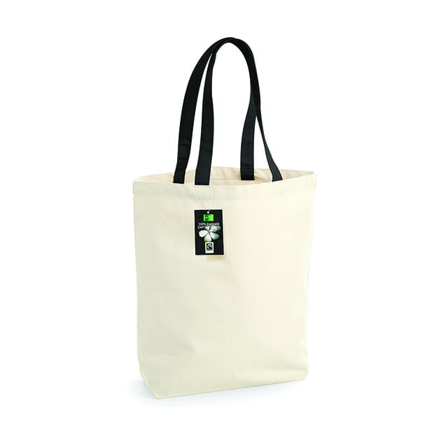 Natural/Black - Fairtrade Cotton Camden Shopper