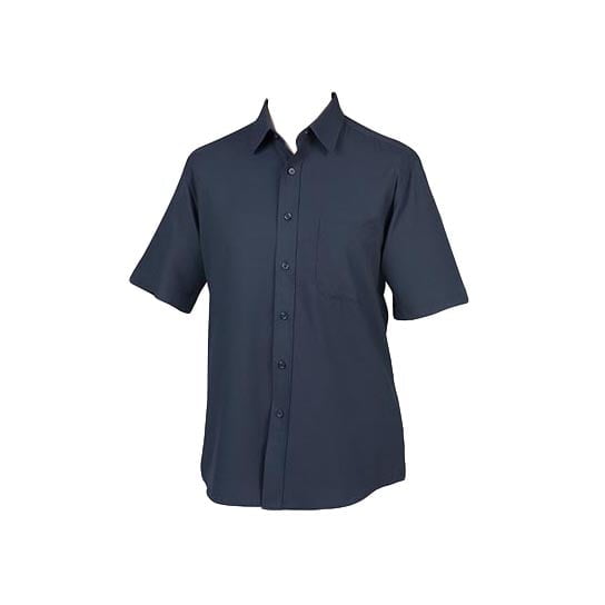 Navy - Męska koszula z poliestru Wicking