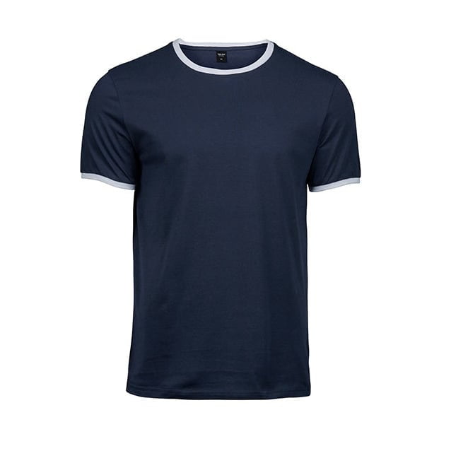 Navy/White - Męska koszulka Ringer Tee