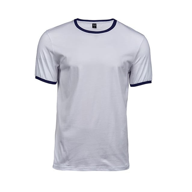 White/Navy - Męska koszulka Ringer Tee