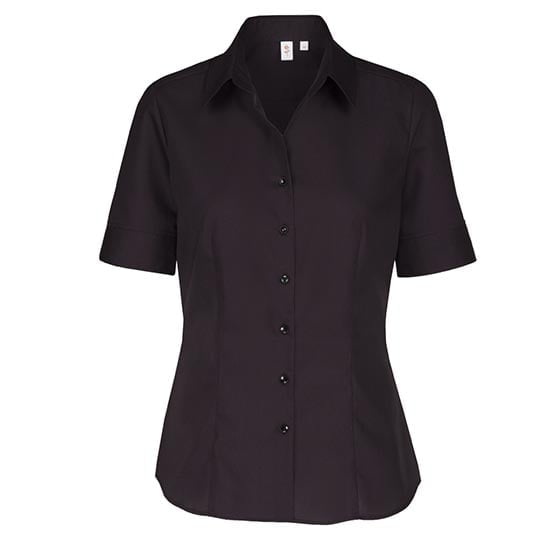 Black - Damska koszula firmowa Modern Fit