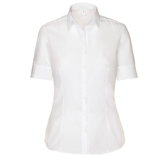 White - Damska koszula firmowa Modern Fit