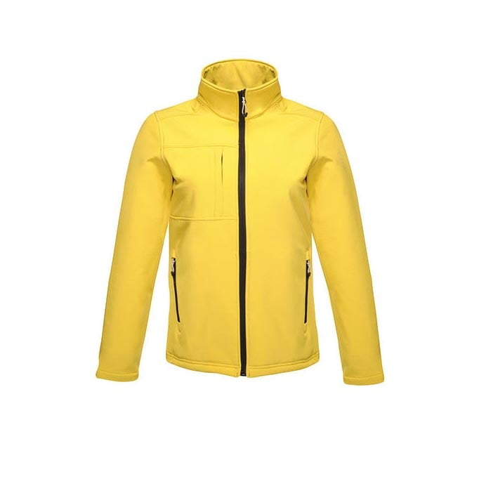 gelb softshell mit stickerei