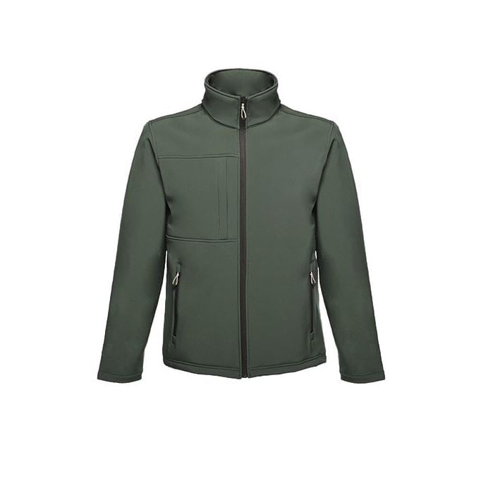 khaki softshell mit stickerei