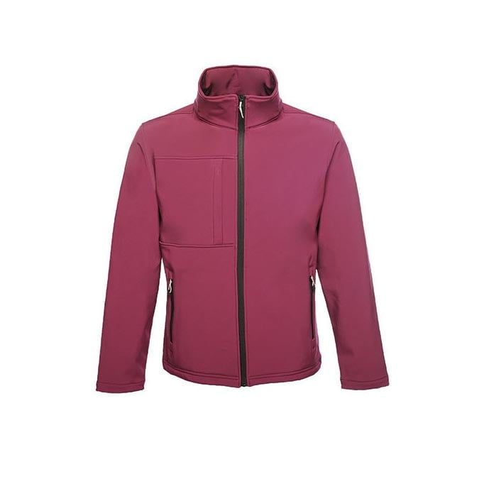 wine softshell mit stickerei