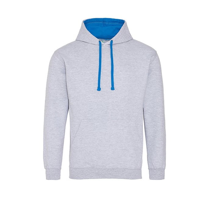 Heather Grey/Sapphire Blue - Bluza z kapturem Varsity Hoodie