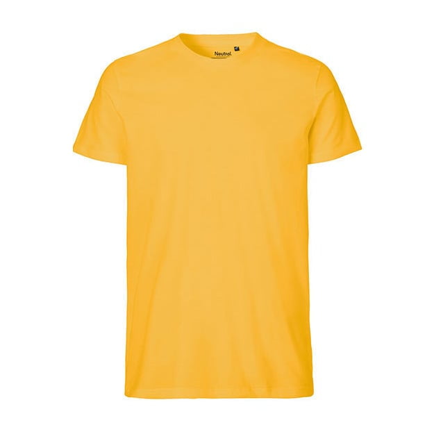 Yellow - Męski T-Shirt w serek Fairtrade