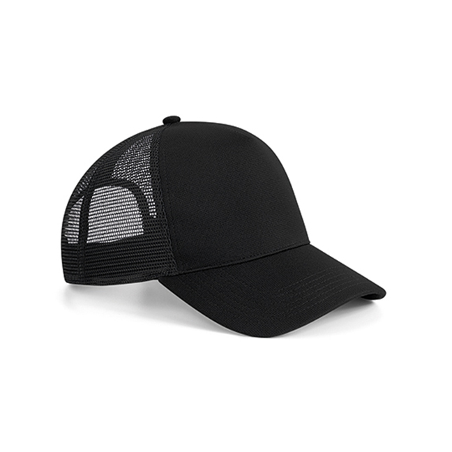 Black - Czapka Trucker Snapback Mikronit