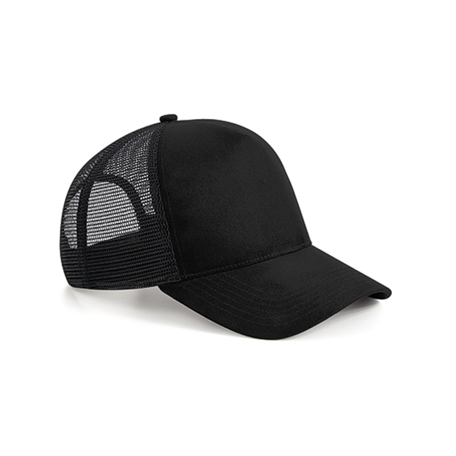 Black - Czapka zamszowa Trucker Snapback