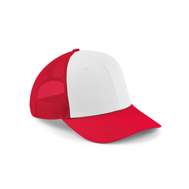 Classic Red/White - Czapka 6-panelowa Snapback Trucker