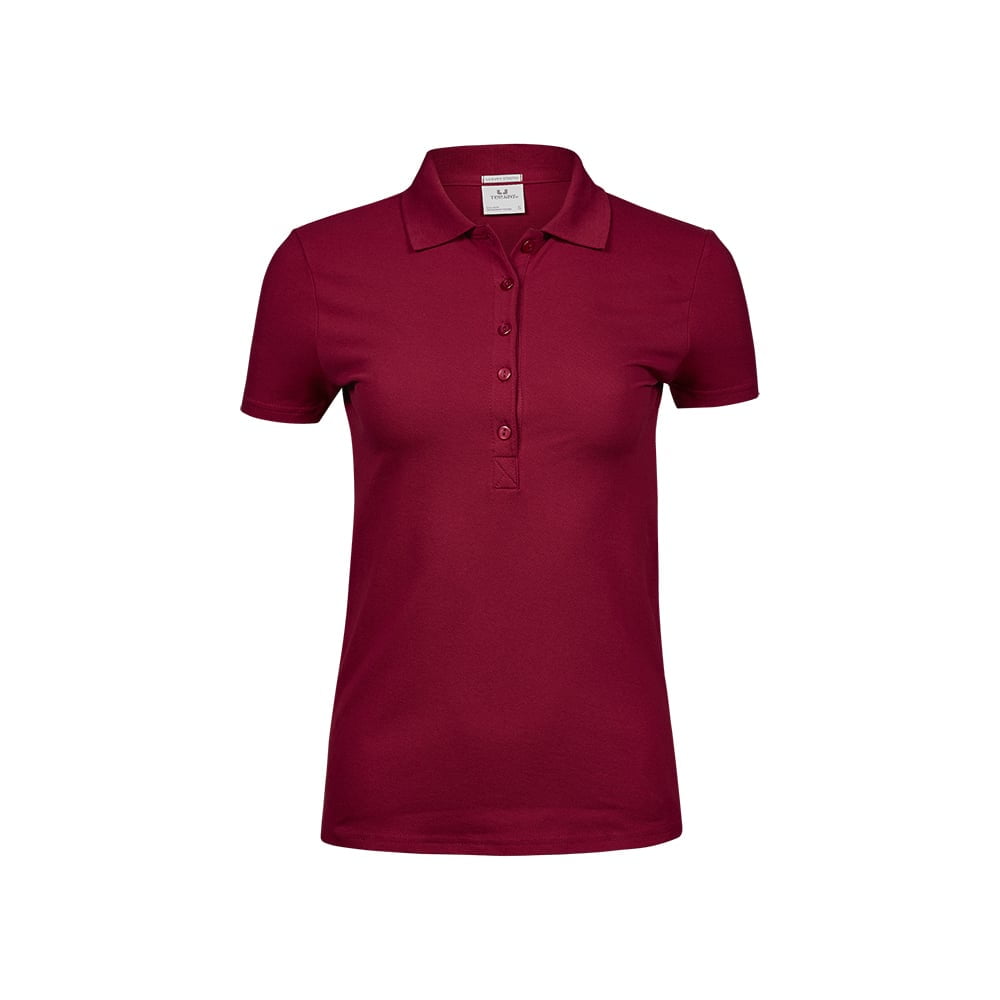 Deep Red - Damska koszulka polo Luxury Stretch