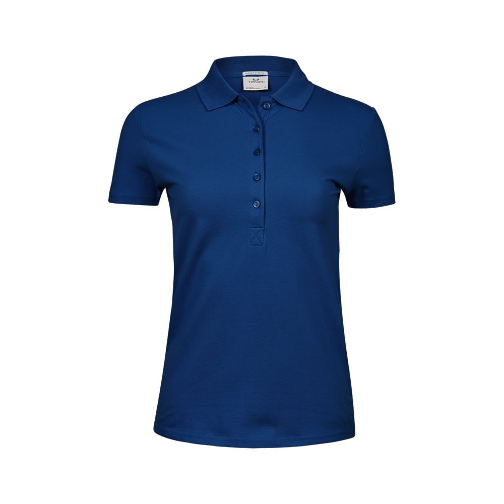 Indigo - Damska koszulka polo Luxury Stretch