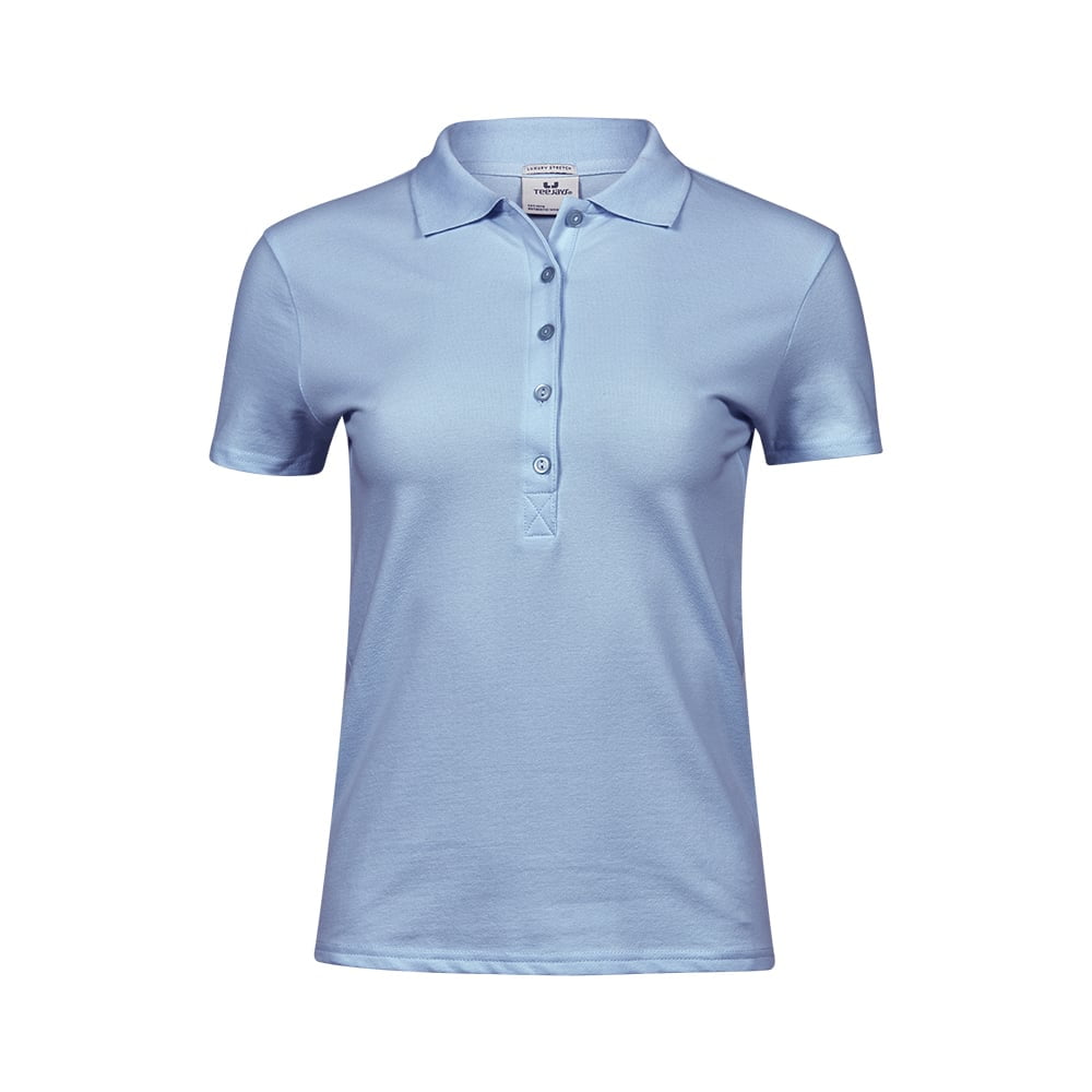 Light Blue - Damska koszulka polo Luxury Stretch