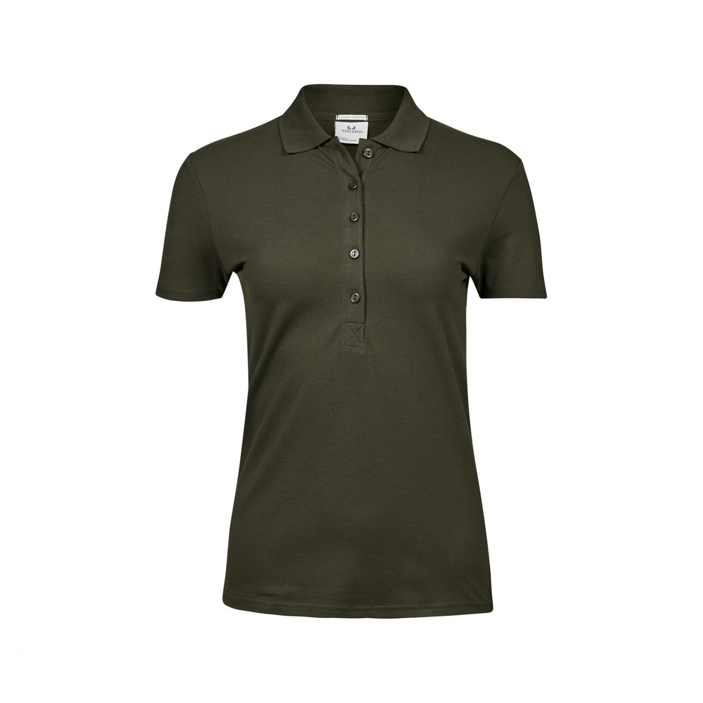 Olive - Damska koszulka polo Luxury Stretch