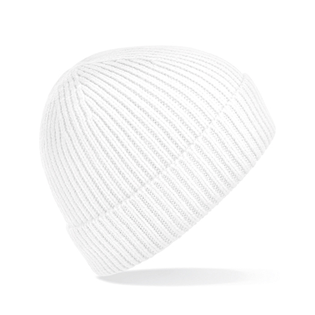 White - Czapka dzianinowa beanie