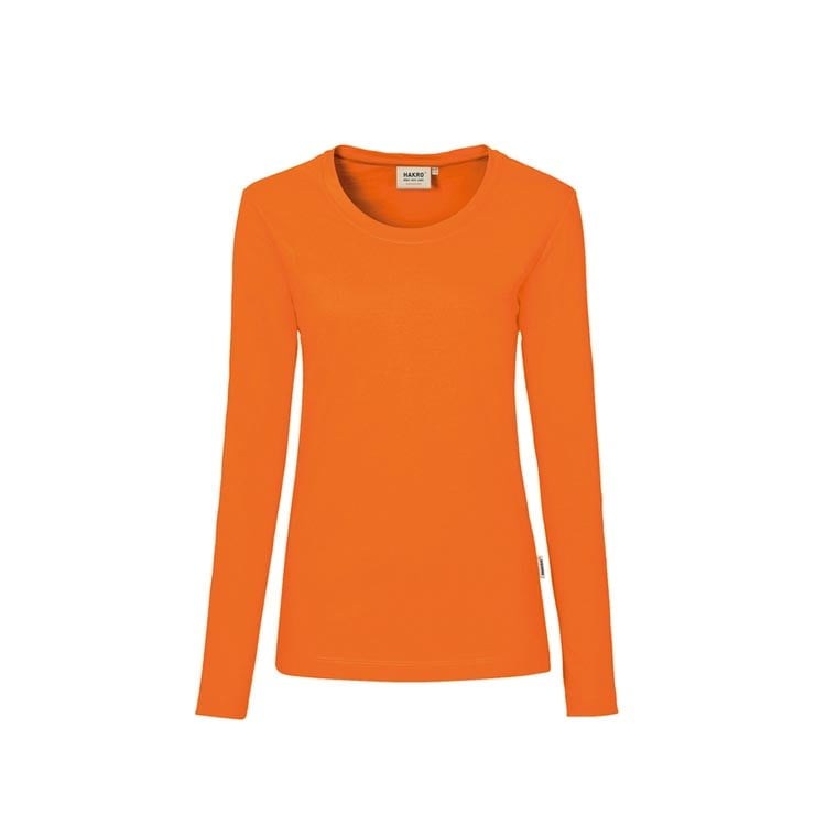 Pomarańczowy damski t-shirt z długim rękawem Hakro performance 179
