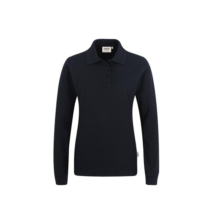 Black - Damski longsleeve polo Performance 215