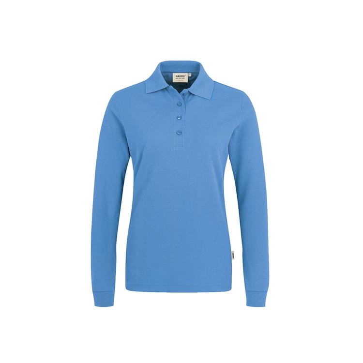 Malibu Blue - Damski longsleeve polo Performance 215