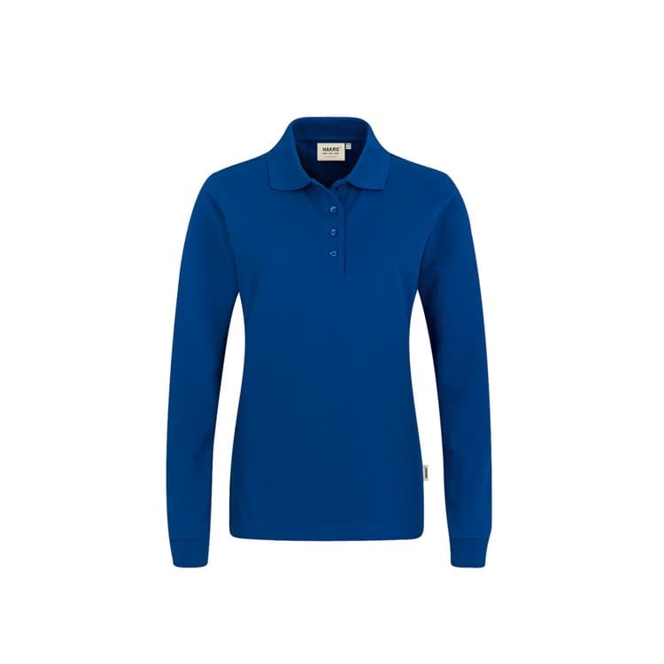 Ultramarine Blue - Damski longsleeve polo Performance 215