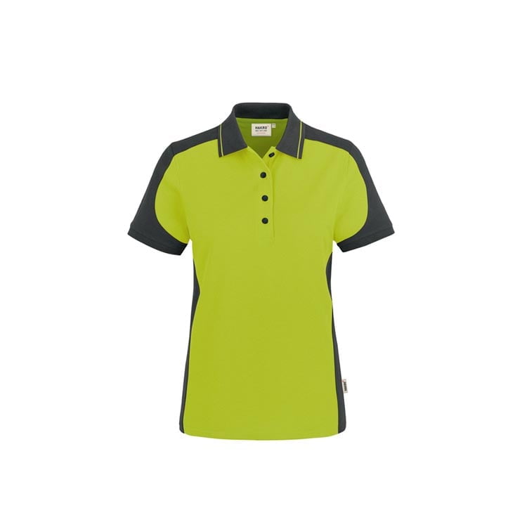 Kiwi Green - Damska koszulka polo Performance Contrast 239