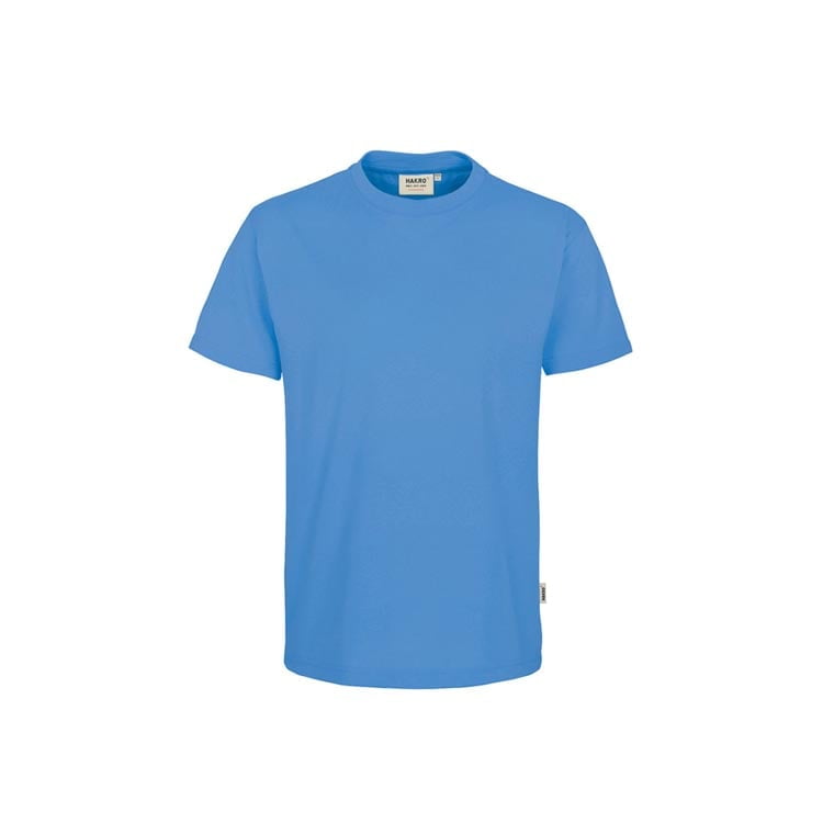 Niebieski t-shirt dla pracowników z drukowanym logo Hakro Performance 281