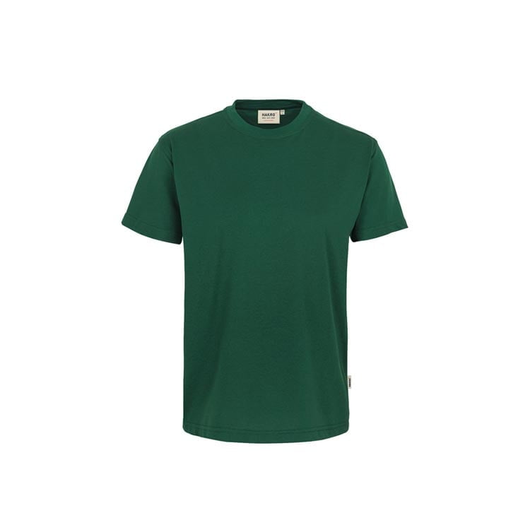 Zielony t-shirt dla pracowników z drukowanym logo Hakro Performance 281
