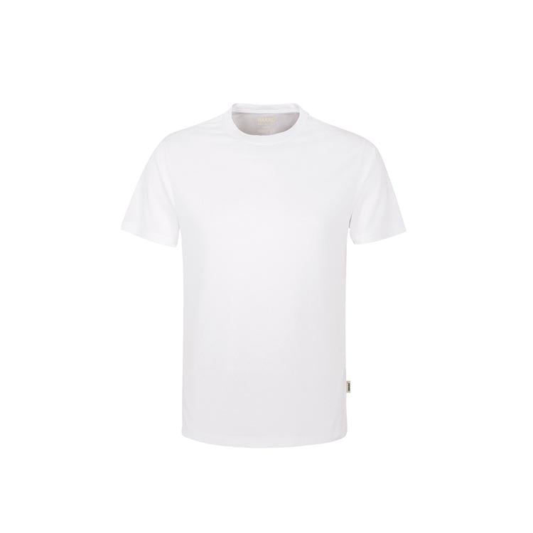Biała poliestrowa koszulka z własnym nadrukiem T-shirt Coolmax Hakro 287