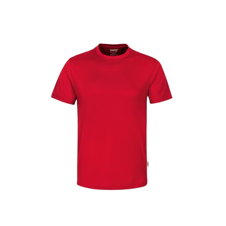 Czerwona poliestrowa koszulka z własnym nadrukiem T-shirt Coolmax Hakro 287