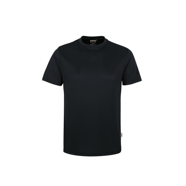 Czarna poliestrowa koszulka z własnym nadrukiem T-shirt Coolmax Hakro 287