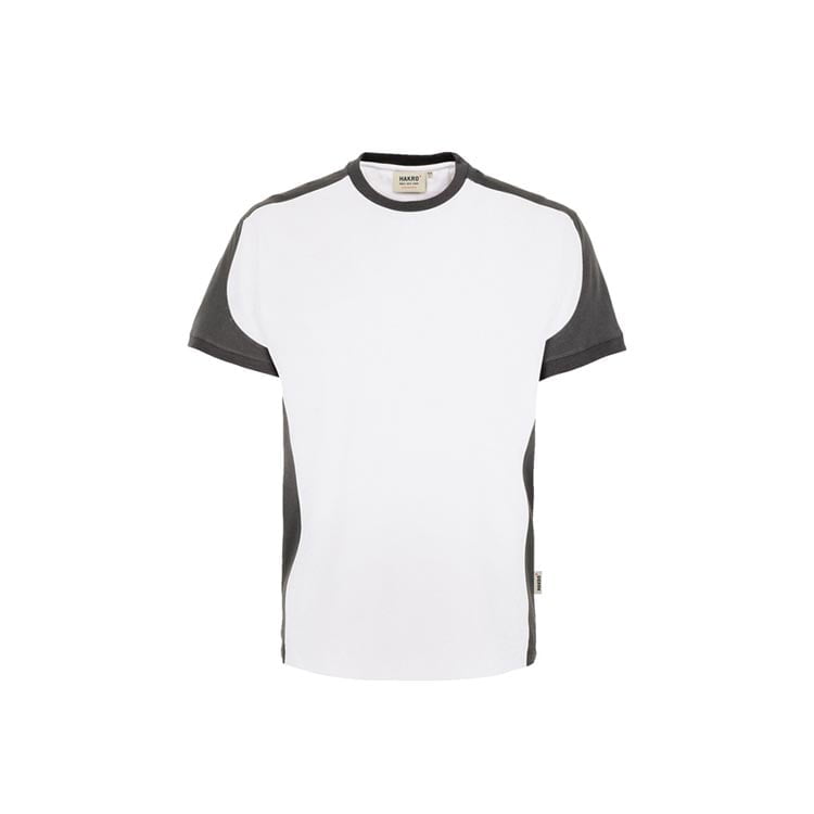 Biała koszulka z kontrastowymi wstawkami Hakro Performance 290