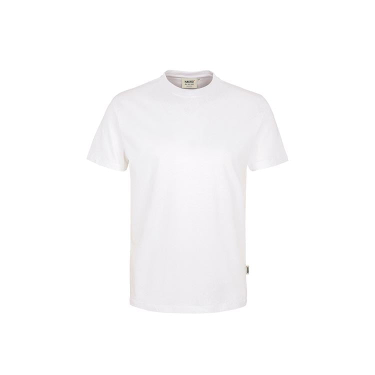 Klasyczny biały t-shirt męski z własnym haftem Hakro 292