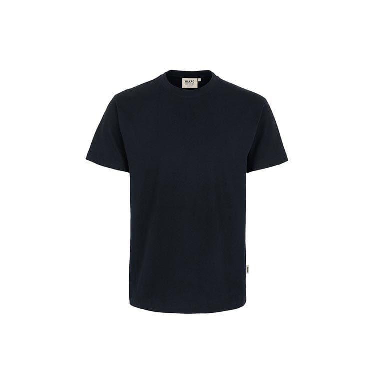 Czarny gruby t-shirt męski z bawełny Hakro 293
